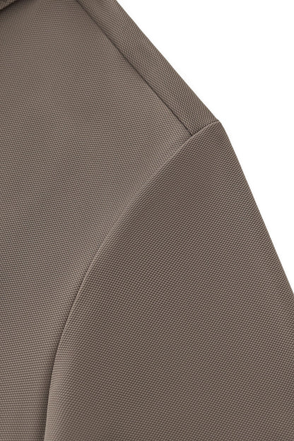 Textured Collar Performance Polo – El Baron KHAKI