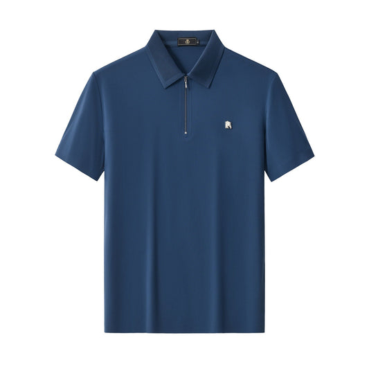 Zip Placket Performance Polo – El Baron DARK BLUE
