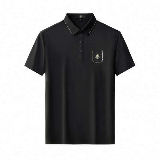 Contrast Trim Detail Polo – El Baron BLACK