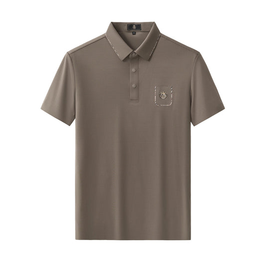 Contrast Trim Detail Polo – El Baron BROWN