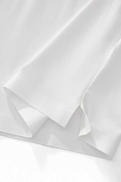 Stripe Collar Performance Polo – El Baron WHITE
