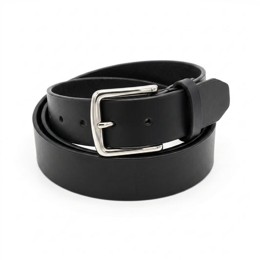 Gingerich Leather USA Branson 1.5" Black Leather Casual Belt