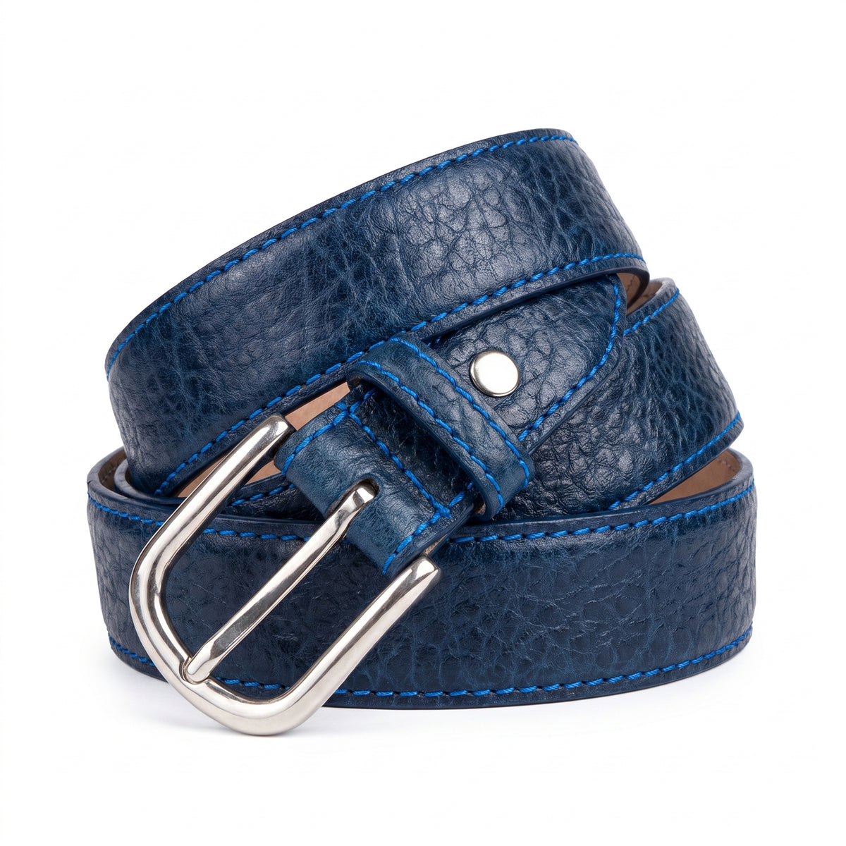 Gingerich Blue Bison Leather Belt