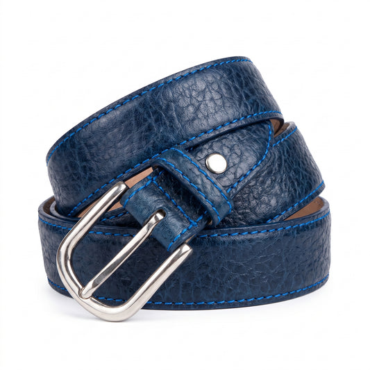 Gingerich Blue Bison Leather Belt