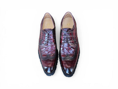Blucher Style Alligator Embossed Oxford