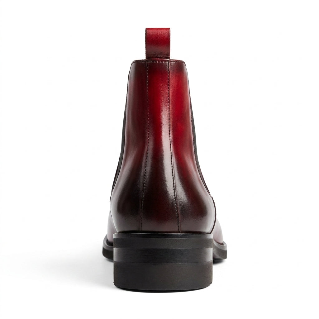 Giovanni 'Walker' Maroon Leather Boots