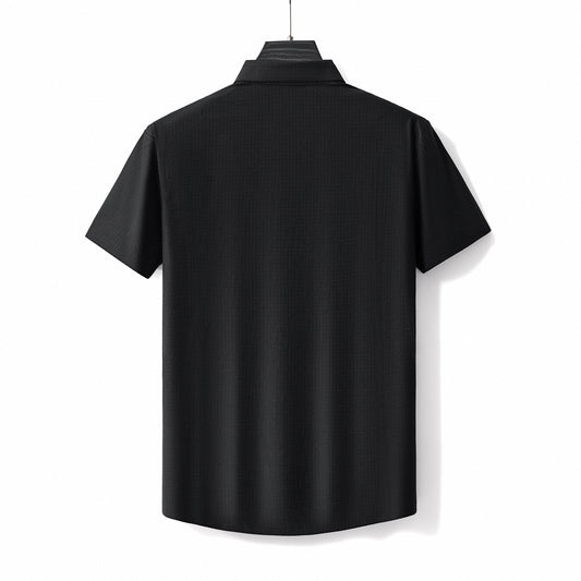 Stitchless Stretch Poplin SS Shirt BLACK