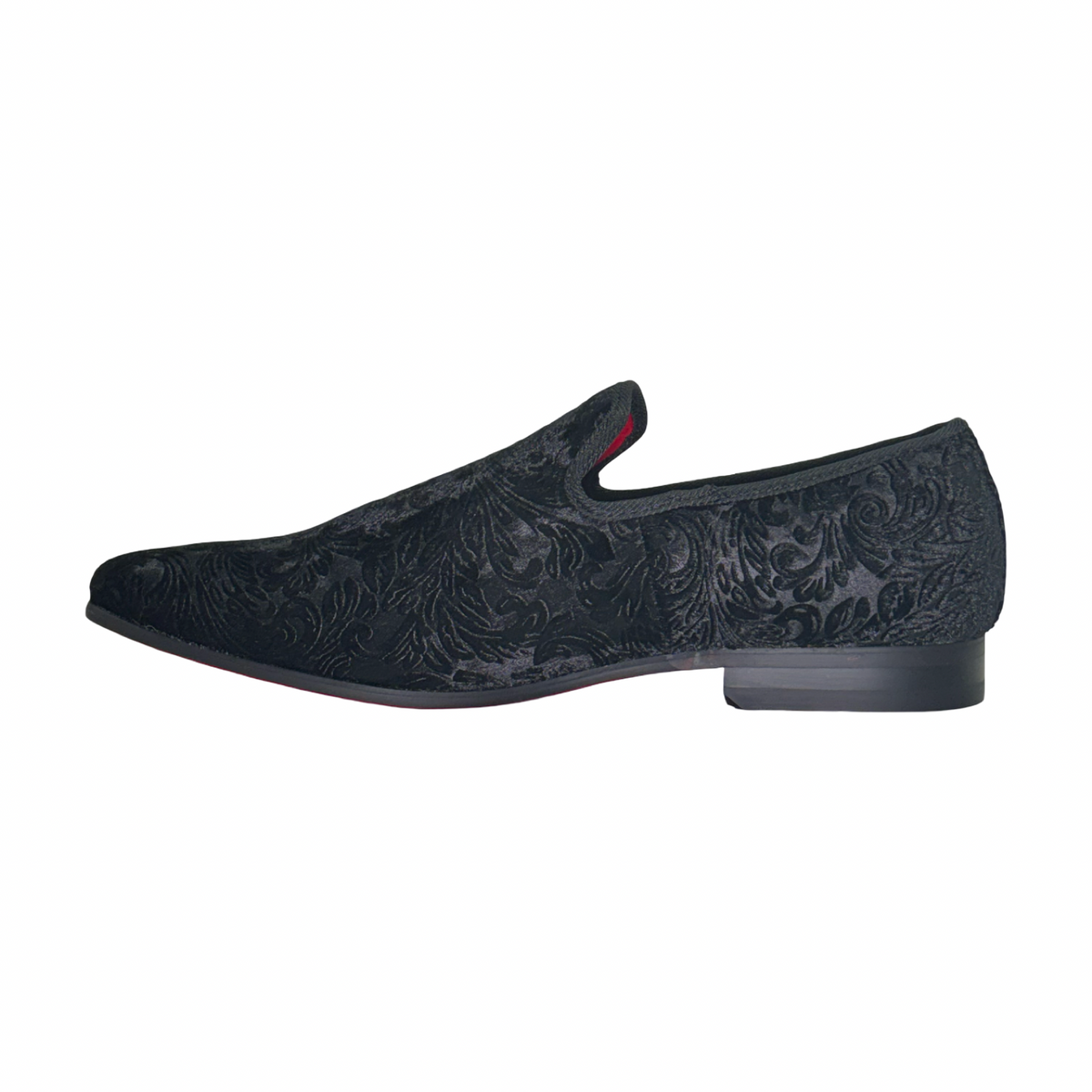 La Milano Broderick black velvet loafers
