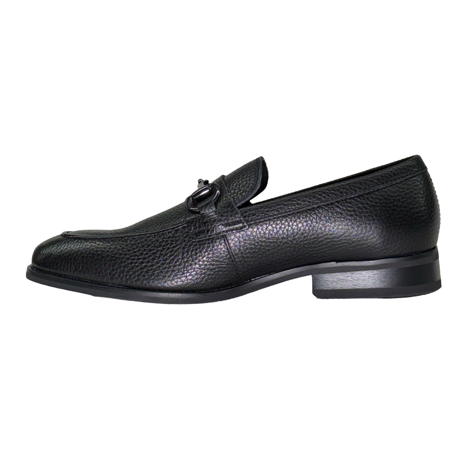La Milano Garry Black Leather Bit Loafers