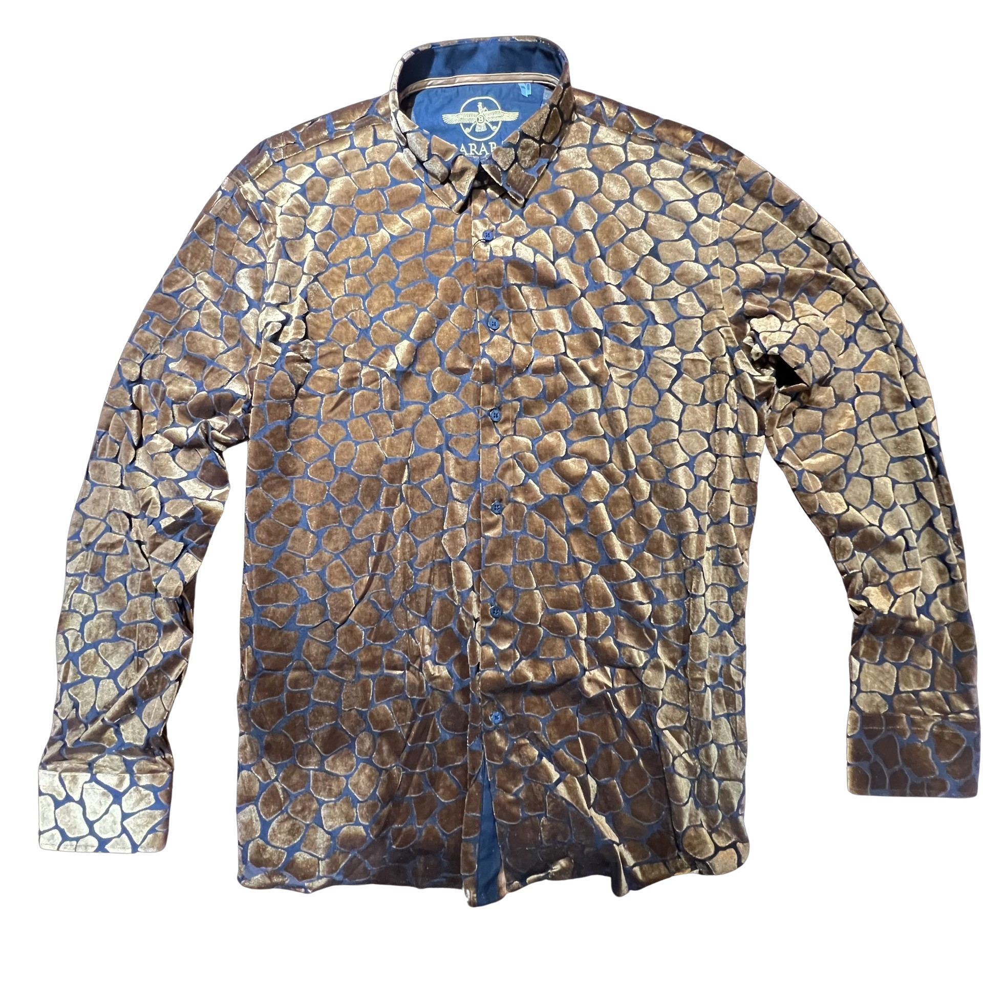 Barabas Rock Formation Velvet Button Up Shirt - Dudes Boutique