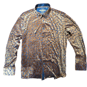 Barabas Rock Formation Velvet Button Up Shirt - Dudes Boutique