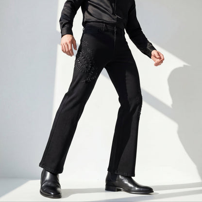 Eminence Paisley Denim Pant – Century Penthouse BLACK