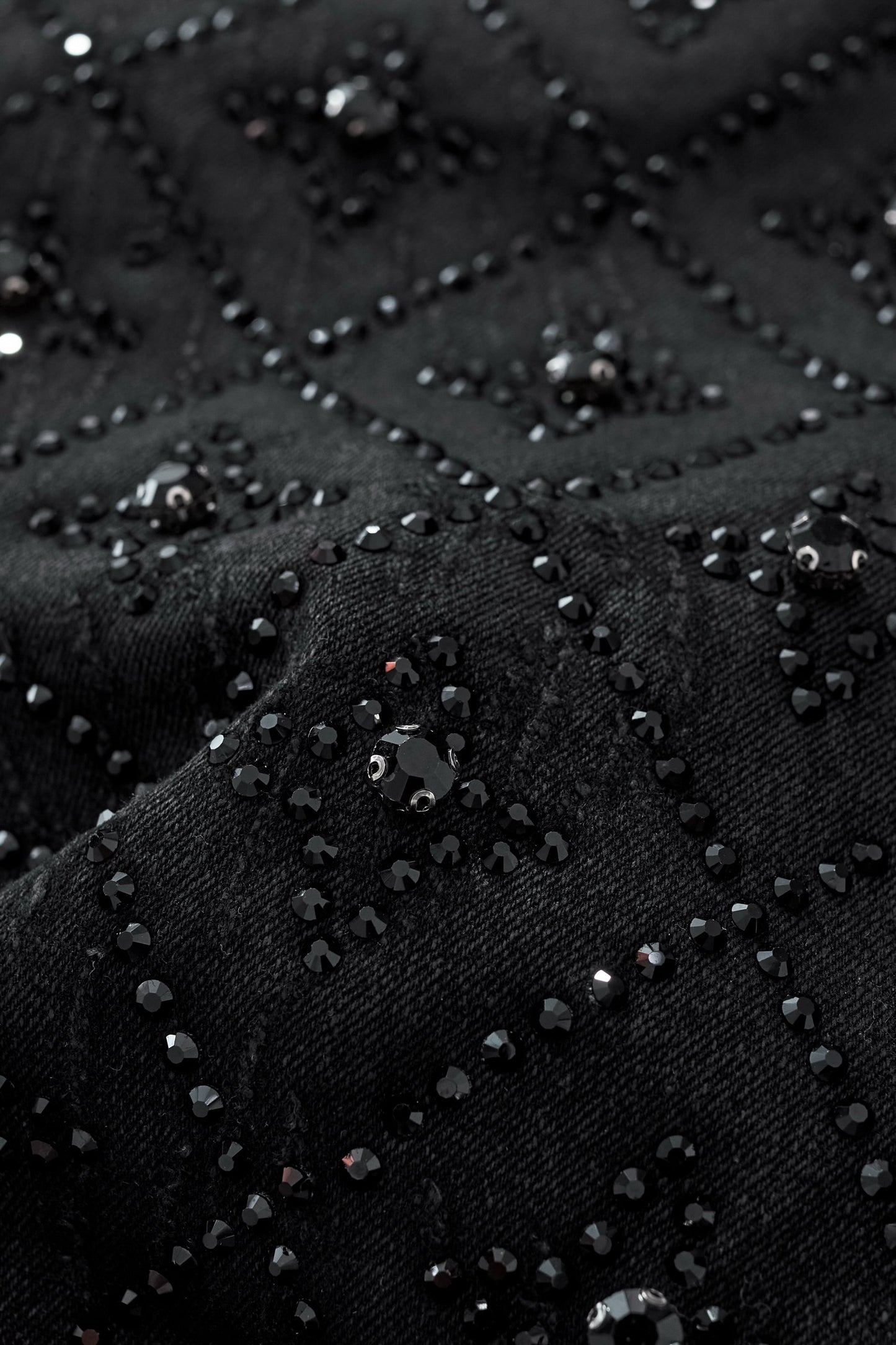 Radiant Embellished Denim Pant – Century Penthouse BLACK