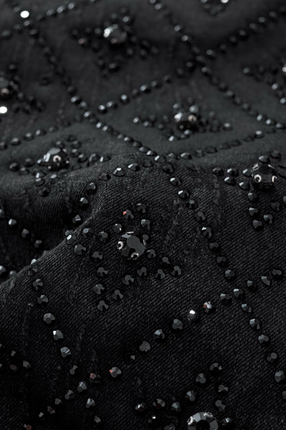 Radiant Embellished Denim Pant – Century Penthouse BLACK