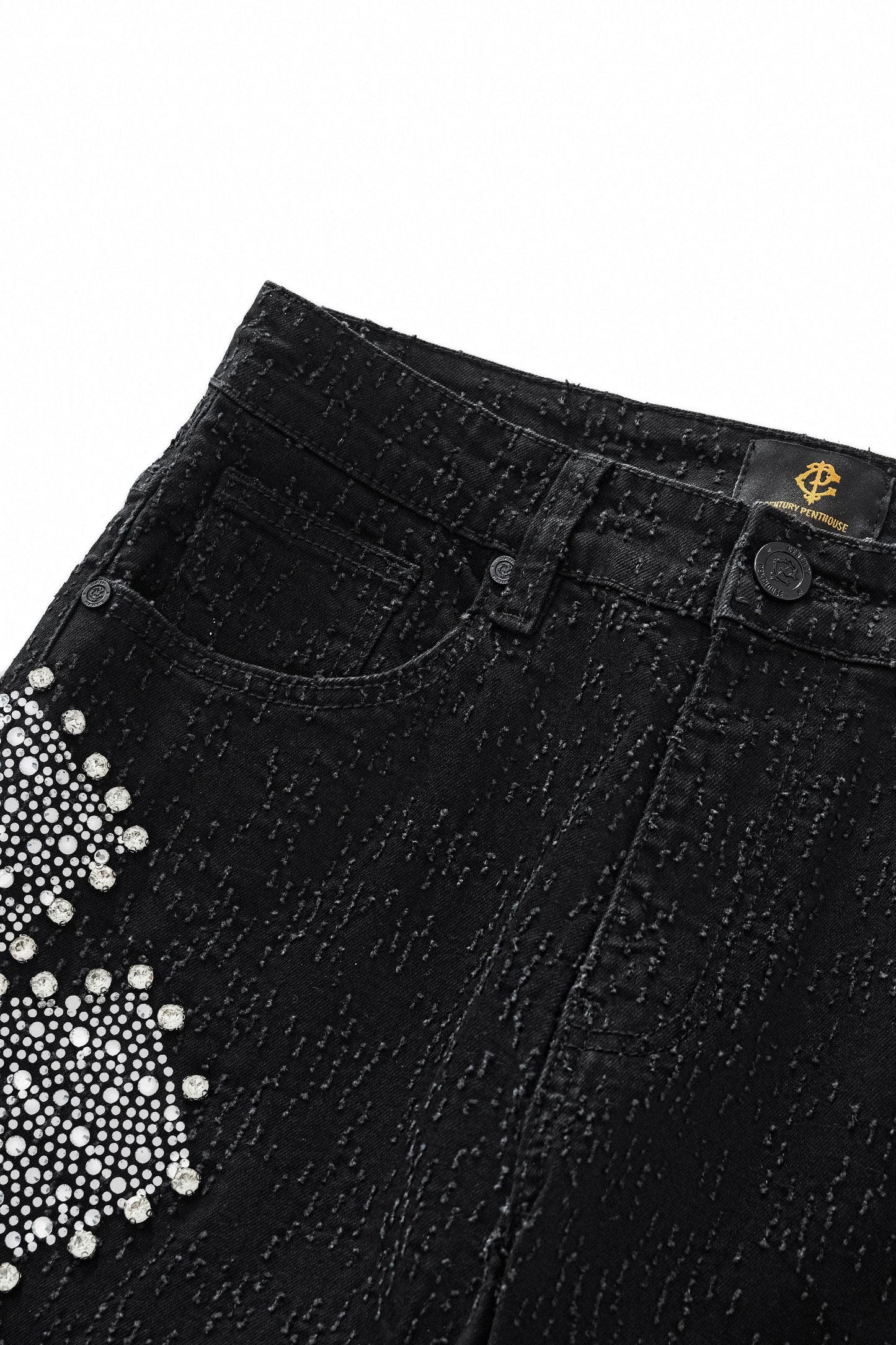 Sanctum Cross Denim Pant – Century Penthouse BLACK/SILVER
