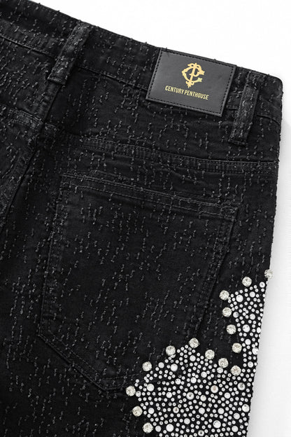 Sanctum Cross Denim Pant – Century Penthouse BLACK/SILVER