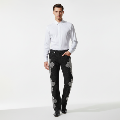 Sanctum Cross Denim Pant – Century Penthouse BLACK/SILVER