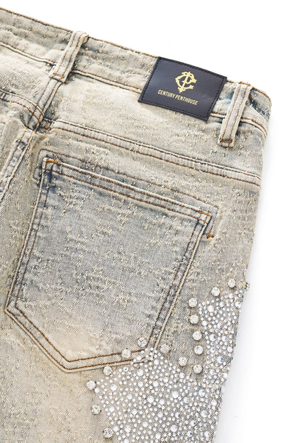 Sanctum Cross Denim Pant – Century Penthouse TAN