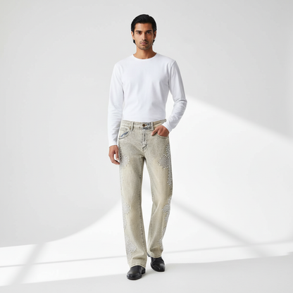 Sanctum Cross Denim Pant – Century Penthouse TAN