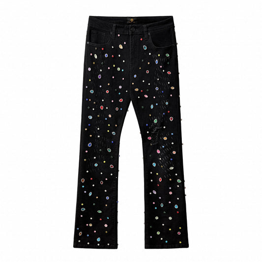 Prism Gem Denim Pant – Century Penthouse BLACK