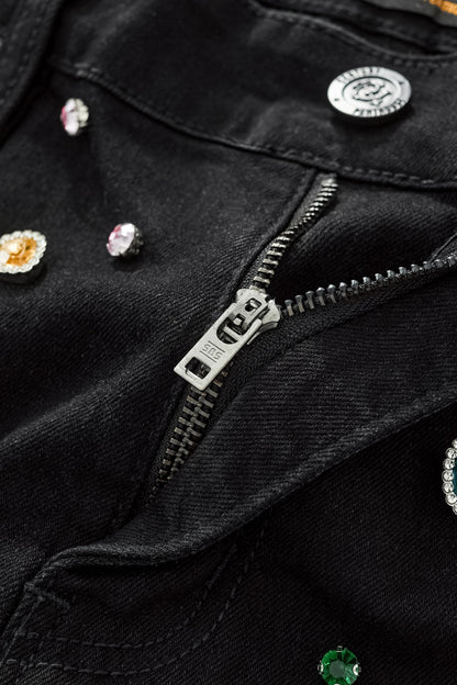 Prism Gem Denim Pant – Century Penthouse BLACK