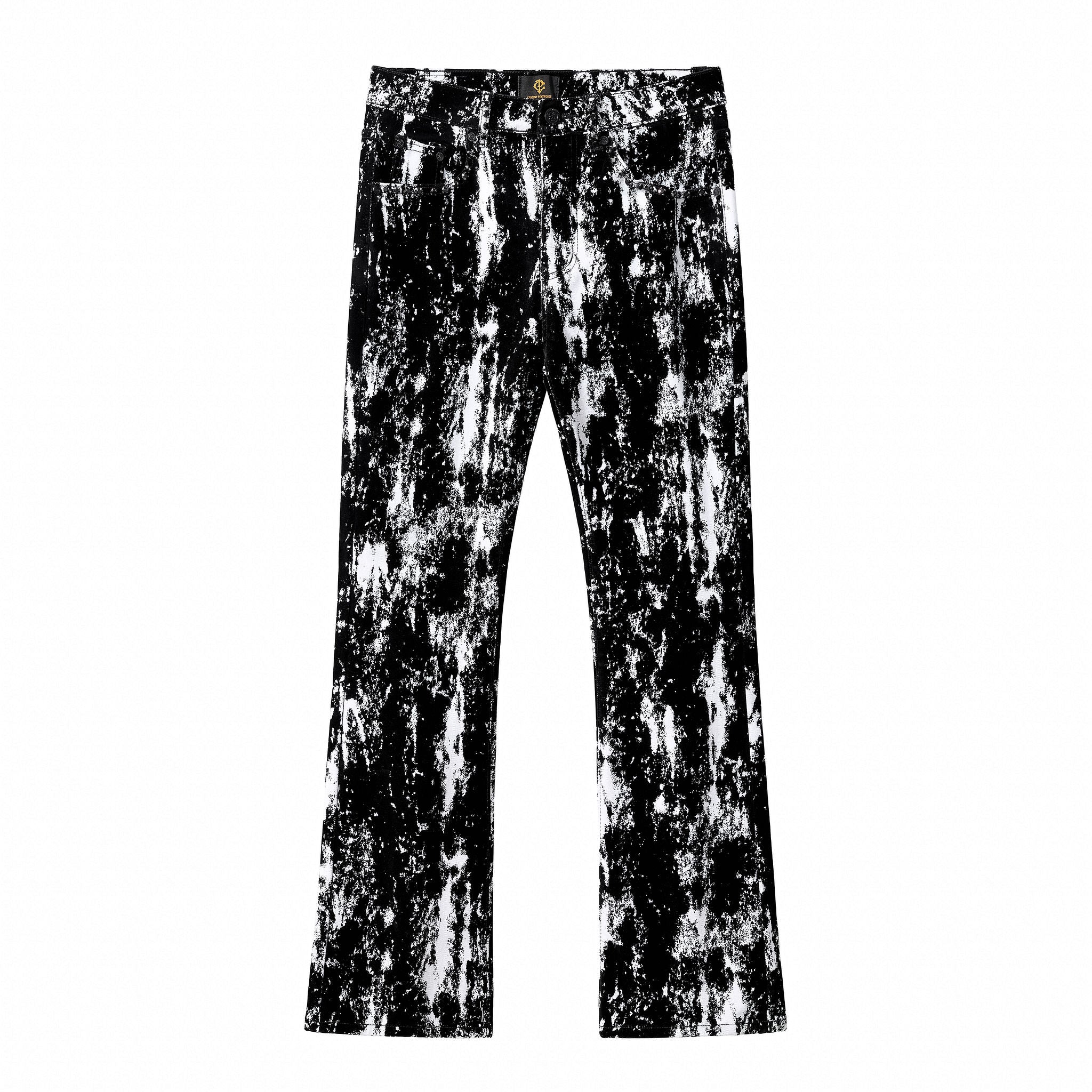 Flocked Eclipse Denim Pant – Century Penthouse BLACK