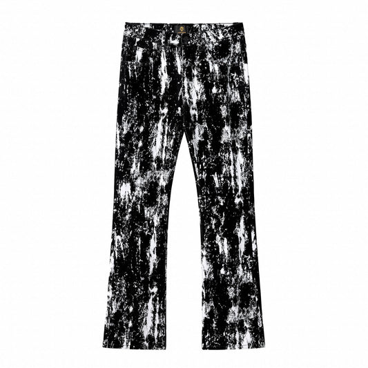 Flocked Eclipse Denim Pant – Century Penthouse BLACK