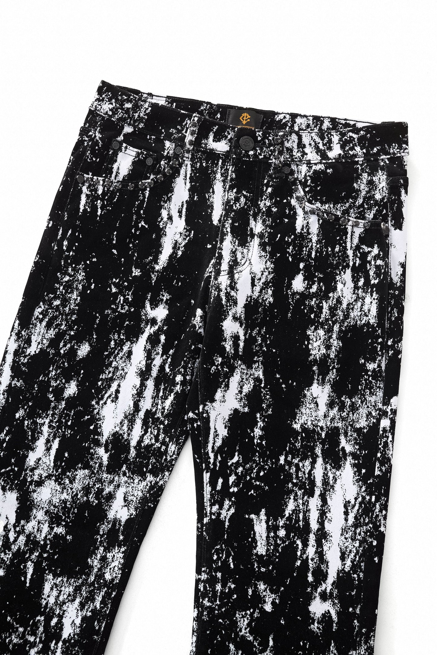 Flocked Eclipse Denim Pant – Century Penthouse BLACK