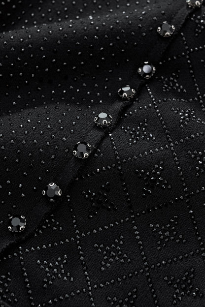 Midnight Matrix Studded Sweatsuit BLACK