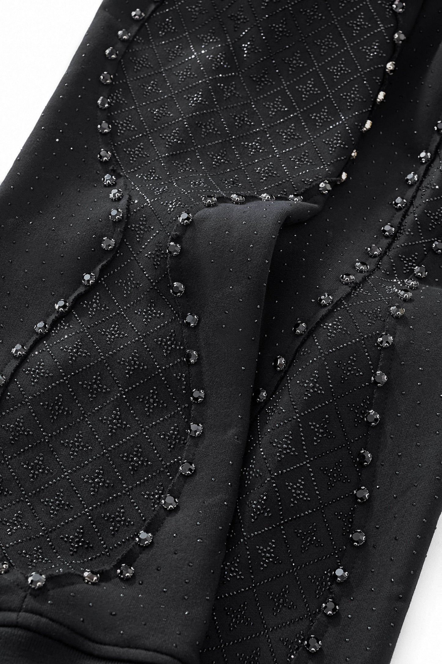 Radiant Grid Stone Hoodie & Jogger Set BLACK