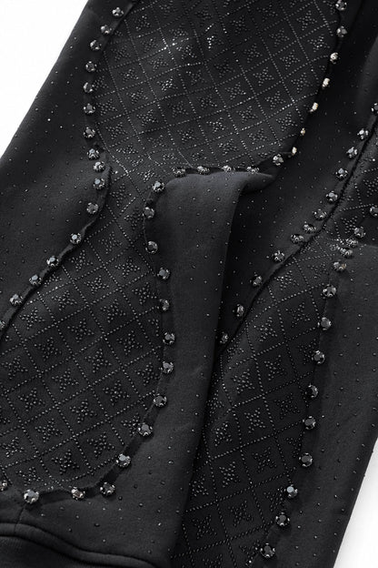 Radiant Grid Stone Hoodie & Jogger Set BLACK
