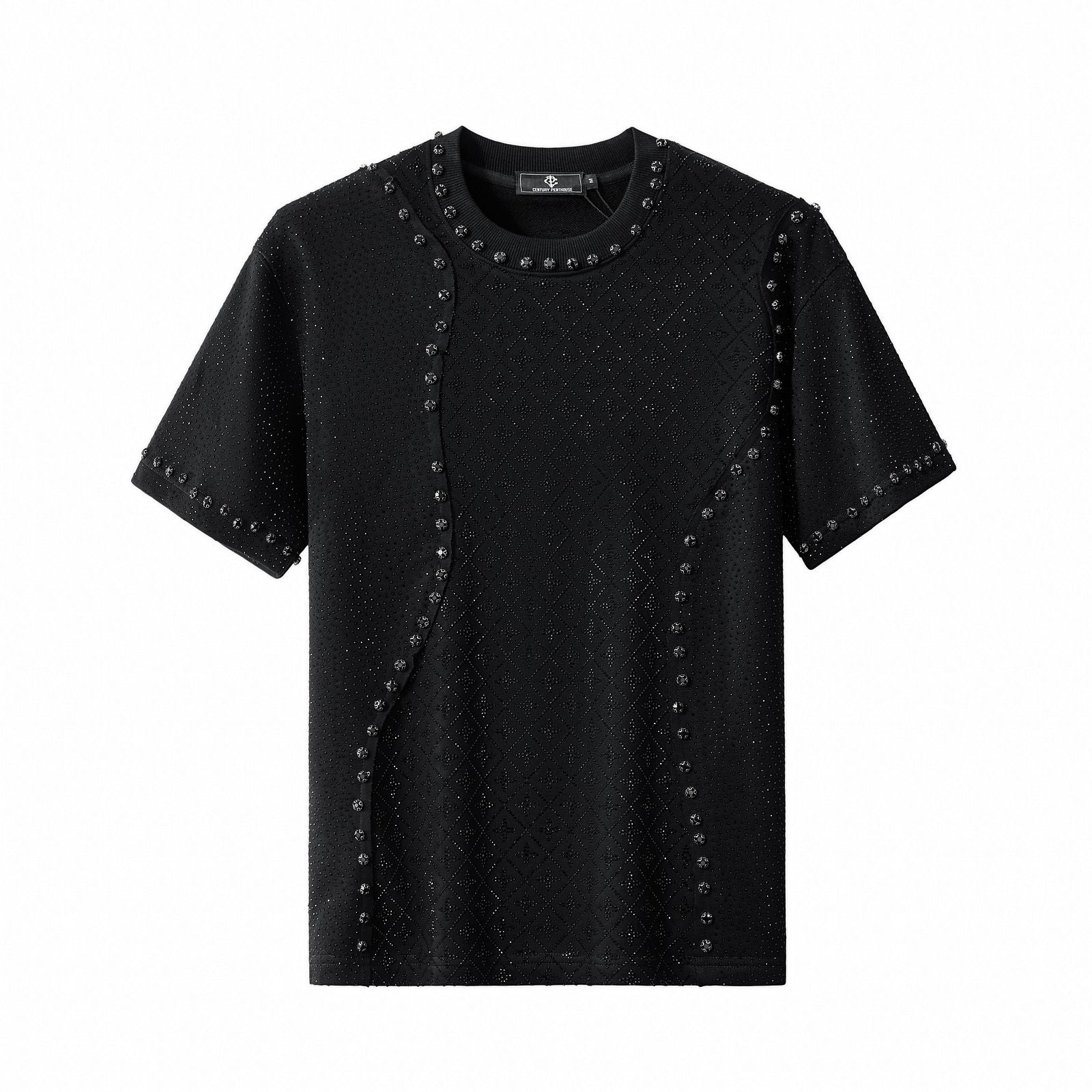 Radiant Grid Stone Short set – Century Penthouse BLACK/BLACK