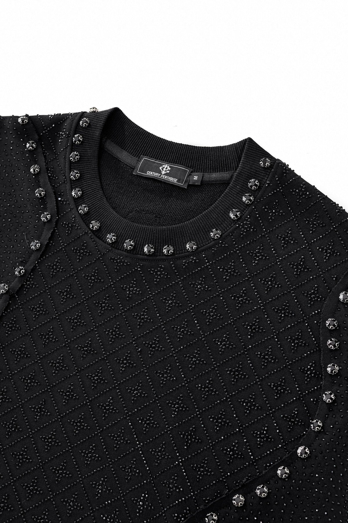 Radiant Grid Stone Short set – Century Penthouse BLACK/BLACK