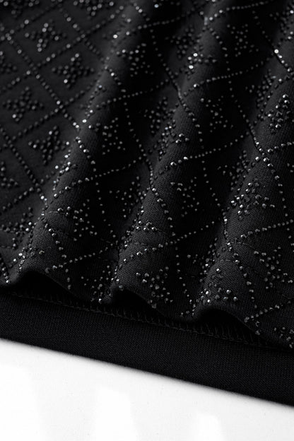 Radiant Grid Stone Short set – Century Penthouse BLACK/BLACK