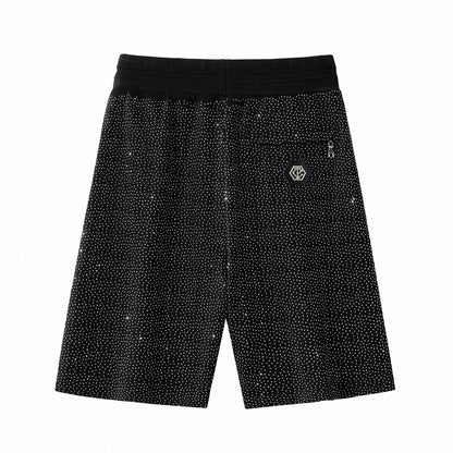 Radiant Grid Stone Short set – Century Penthouse BLACK/SILVER