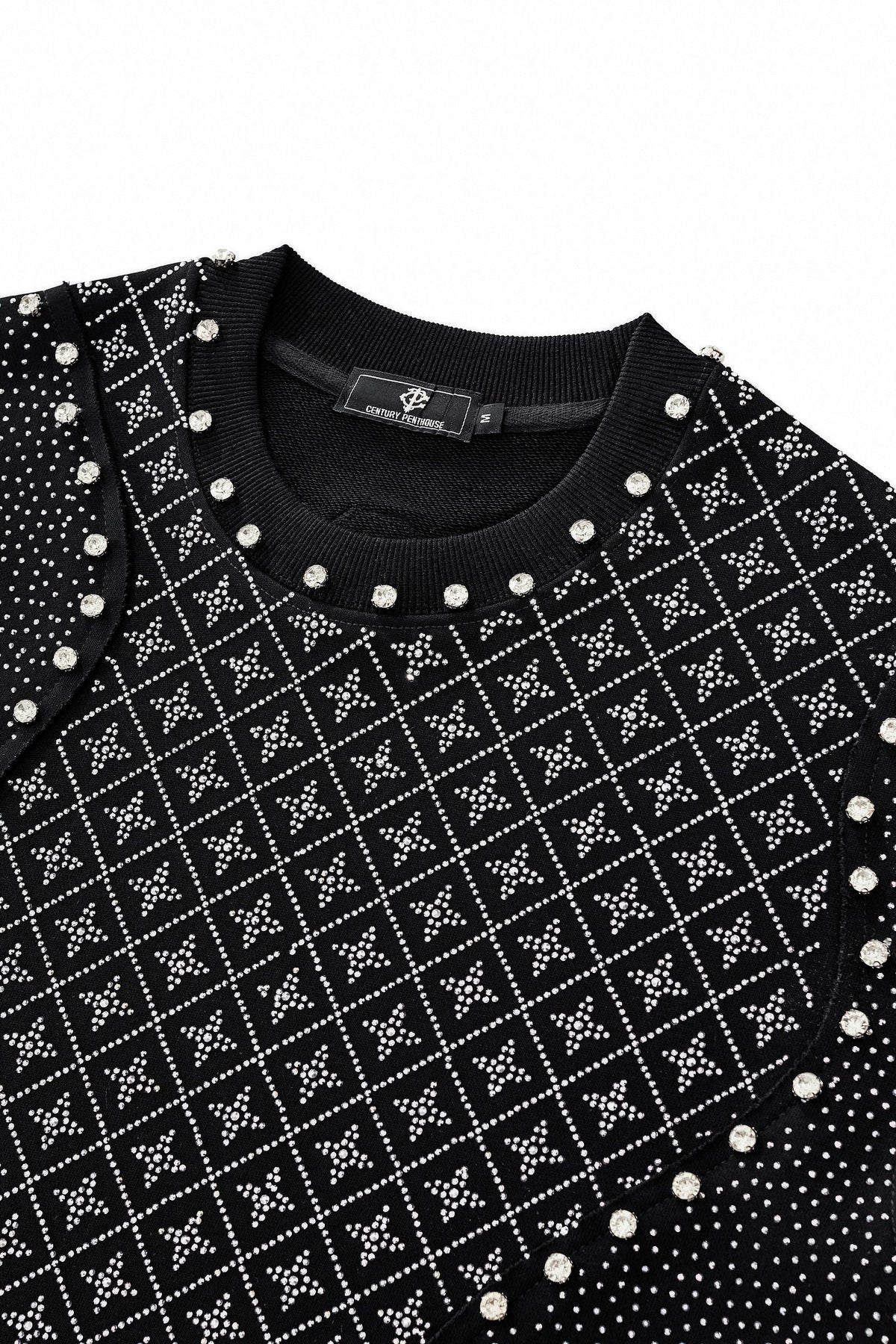 Radiant Grid Stone Short set – Century Penthouse BLACK/SILVER