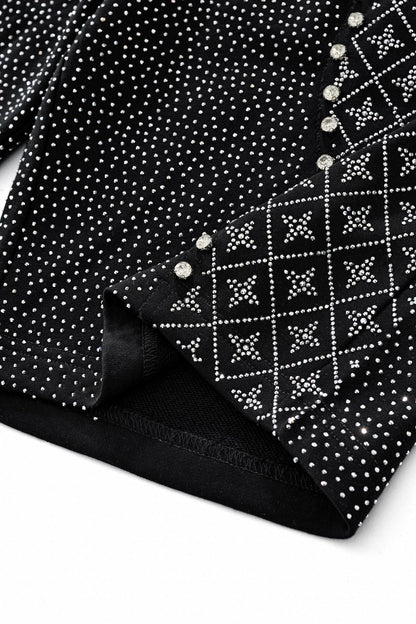 Radiant Grid Stone Short set – Century Penthouse BLACK/SILVER