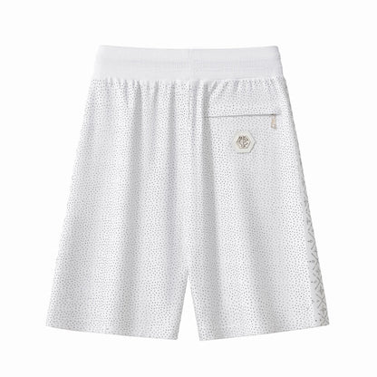 Radiant Grid Stone Short set – Century Penthouse WHITE/SILVER