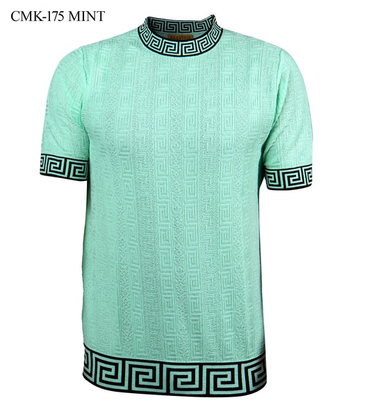 Prestige Mint Cable Knit Crewneck Shirt - Dudes Boutique