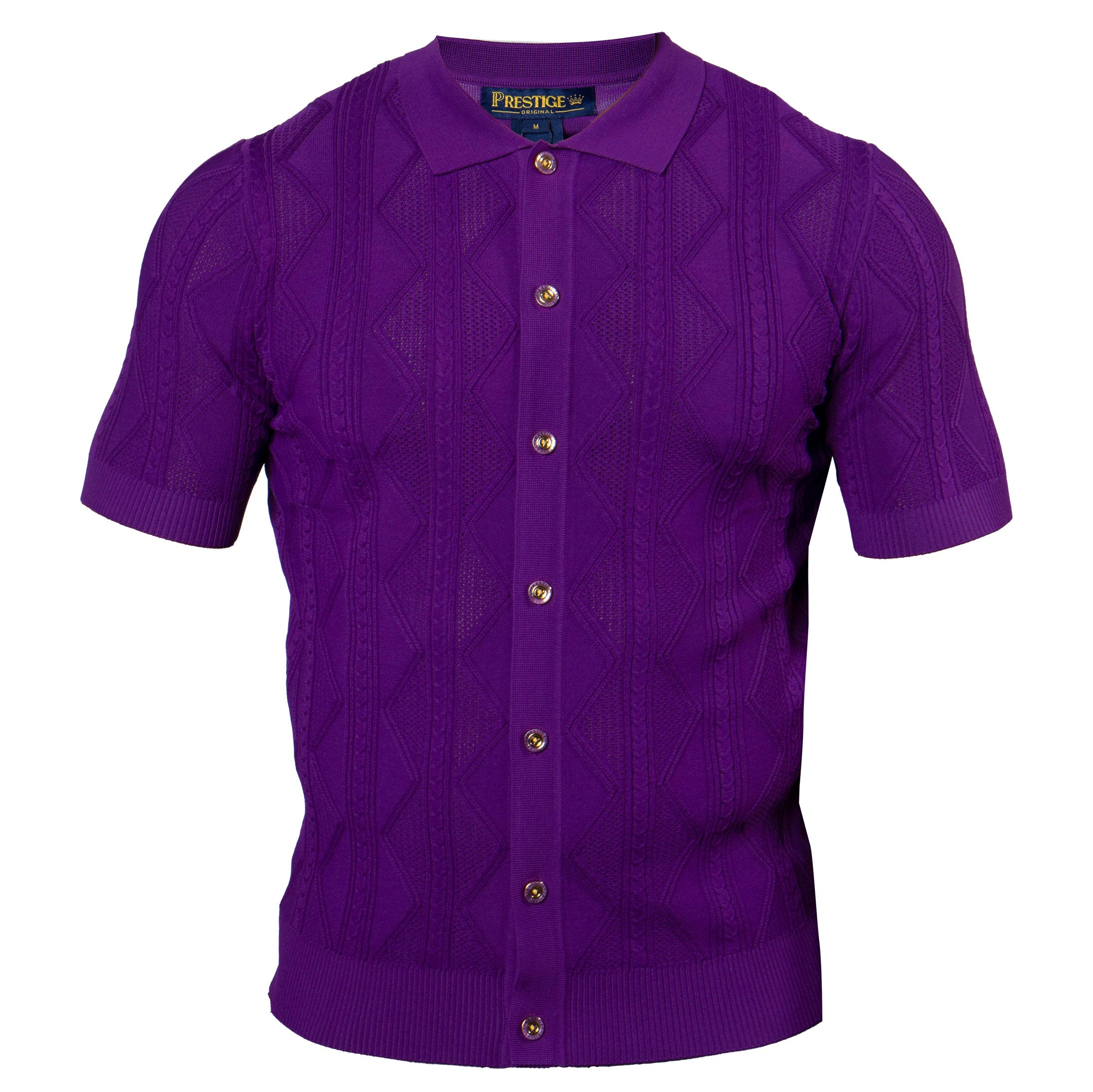 Prestige CMK-302 Purple Knit Shirt