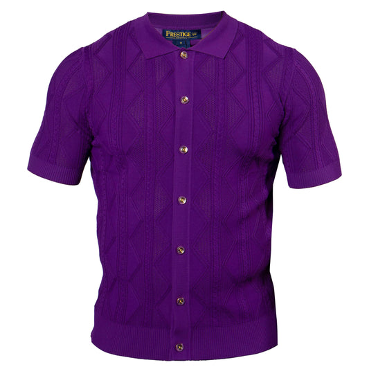 Prestige CMK-302 Purple Knit Shirt