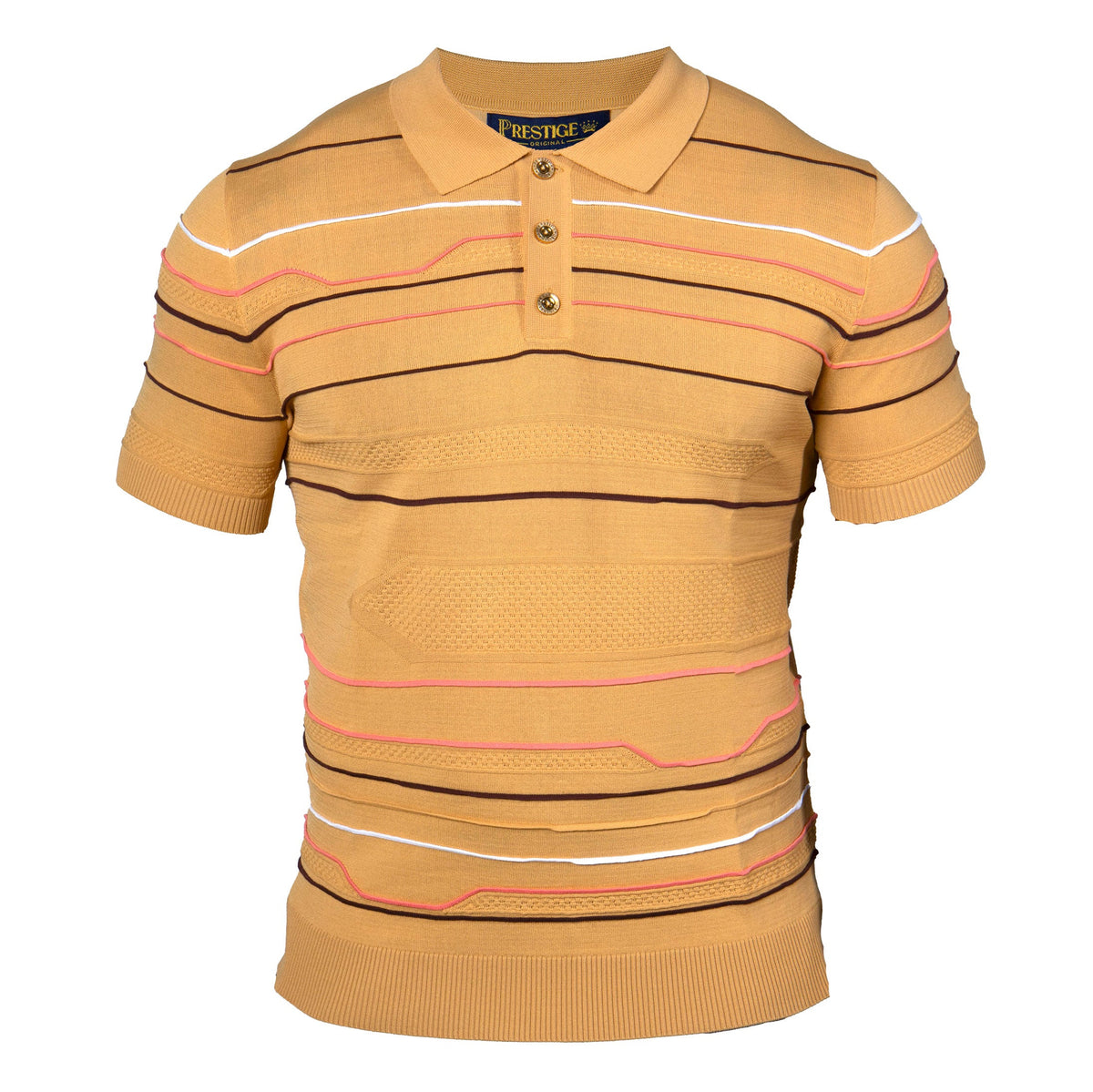 Prestige CMK-384 men's knit shirt in sand