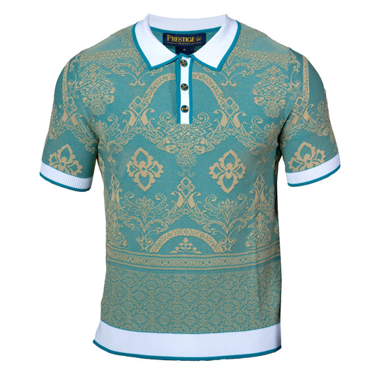 Prestige CMK-389 Teal Knit Shirt