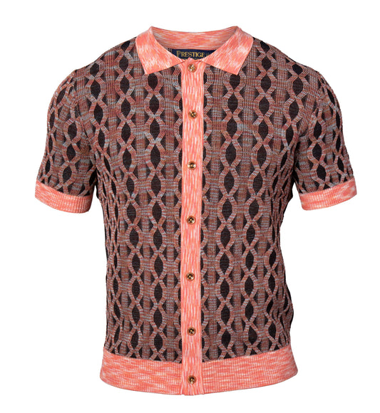Prestige CMK-6006 Orange Knit Shirt