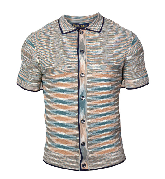 Prestige CMK-6021 Navy Knit Shirt