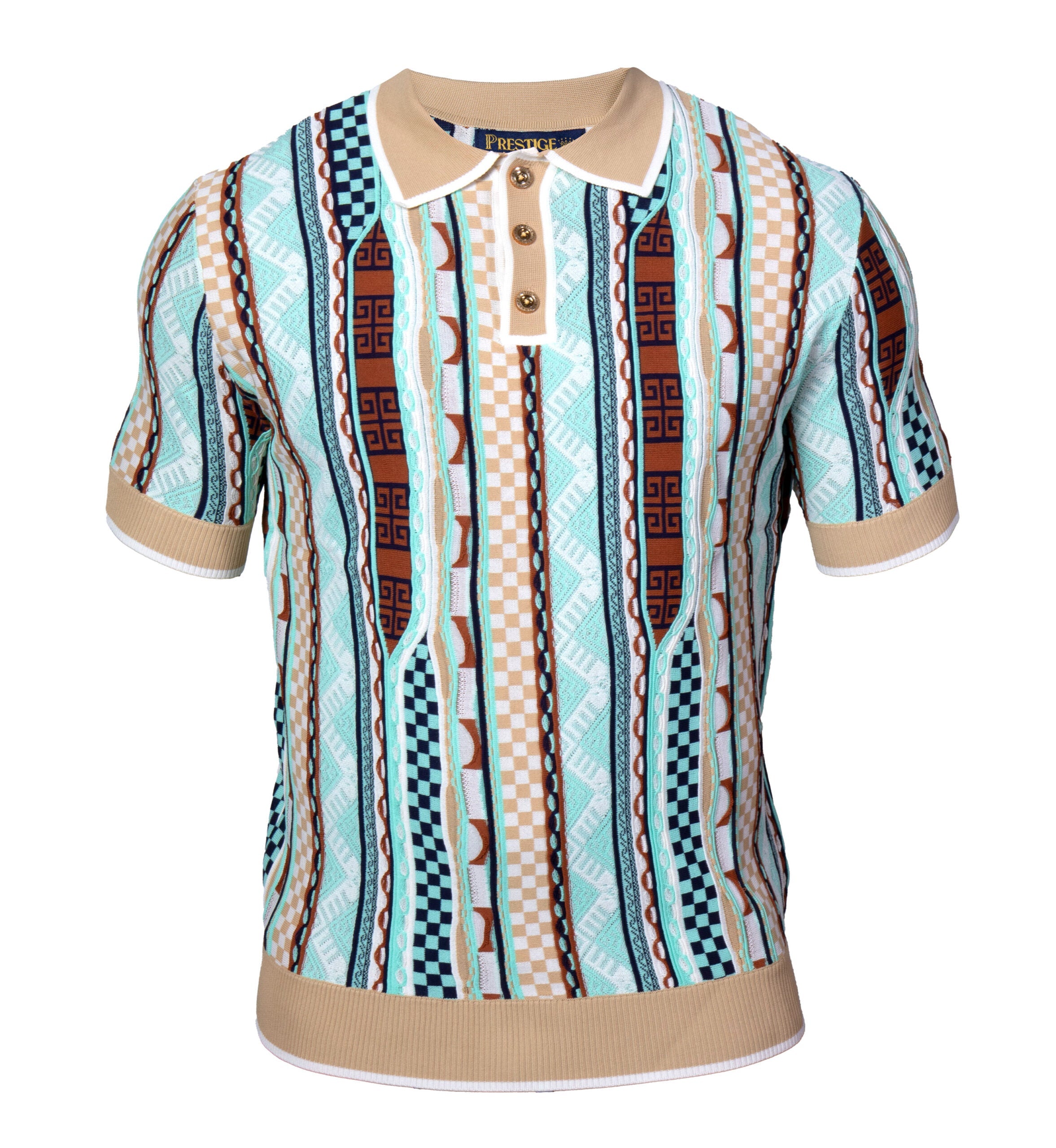 Prestige CMK-6033 Tan Knit Shirt