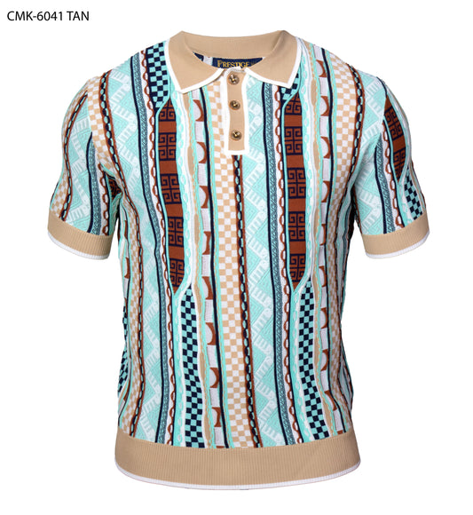 Prestige CMK-6041 Tan Knit Shirt