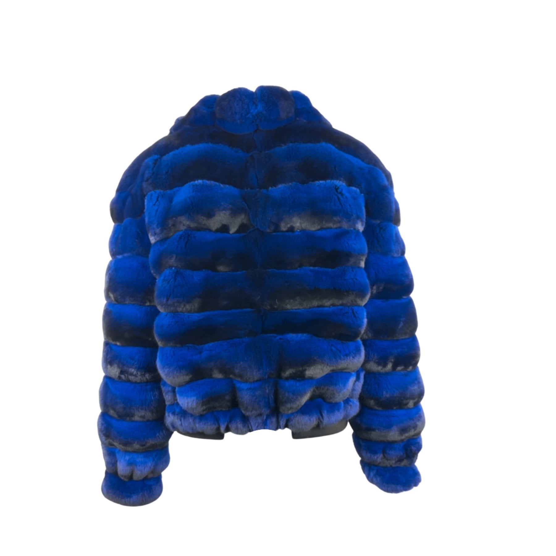 Kashani Men's Royal Blue Chinchilla Bomber Jacket - Dudes Boutique