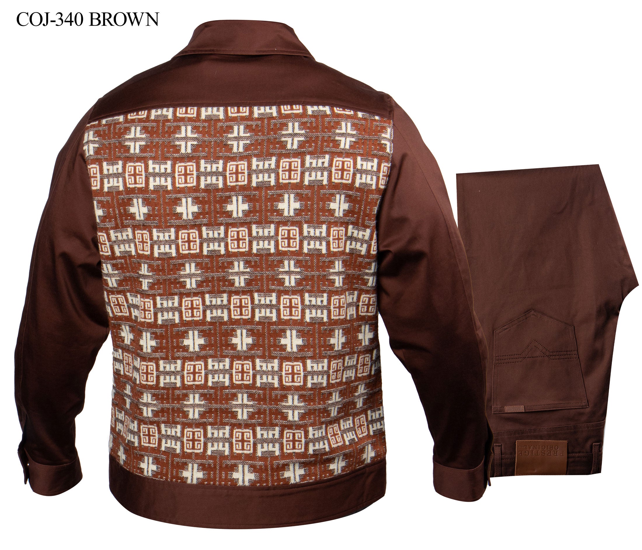 Prestige Brown Knit Button Up Shirt & Pant Set - Dudes Boutique