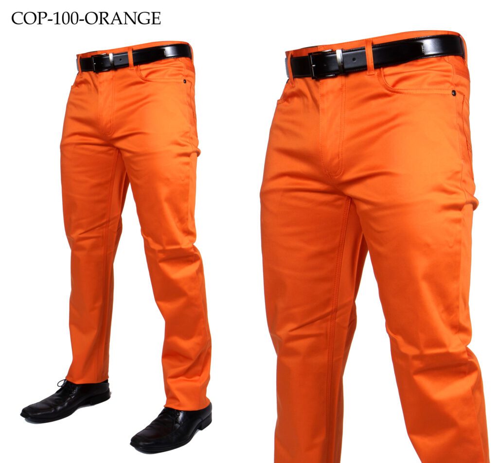 Prestige Men's Orange High-end Pants - Dudes Boutique
